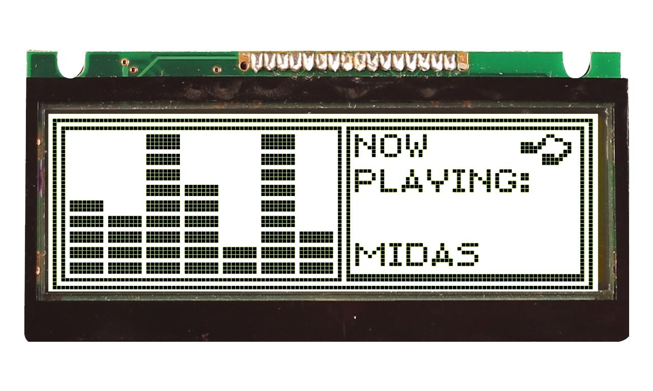 Midas Displays Mc122032Ca6W-Fptlw Graphic Lcd Display, Fstn, Cob, 5V