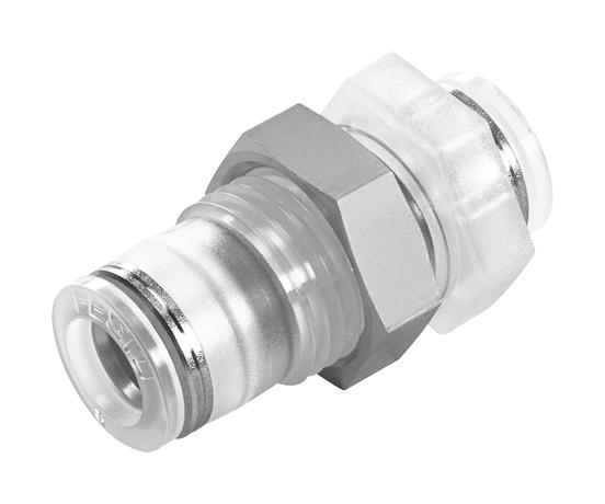 Festo Npqp-H-Q12-E-Fd Push-In Bulkhead Fitting, 12mm, M24X2