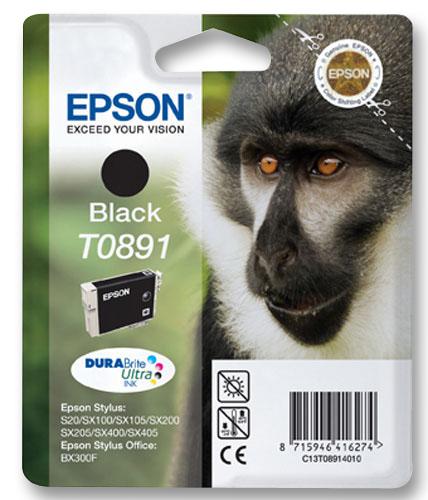 Epson T0891 Ink Cartridge, Black, T0891, Epson