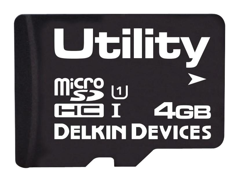 Delkin Devices S304Gsemc-U3000-3 Flash Memory Card, Microsd, 4Gb