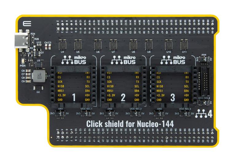 MikroElektronika Mikroe-5487 Click Shield, Nucleo-144 Expansion Board