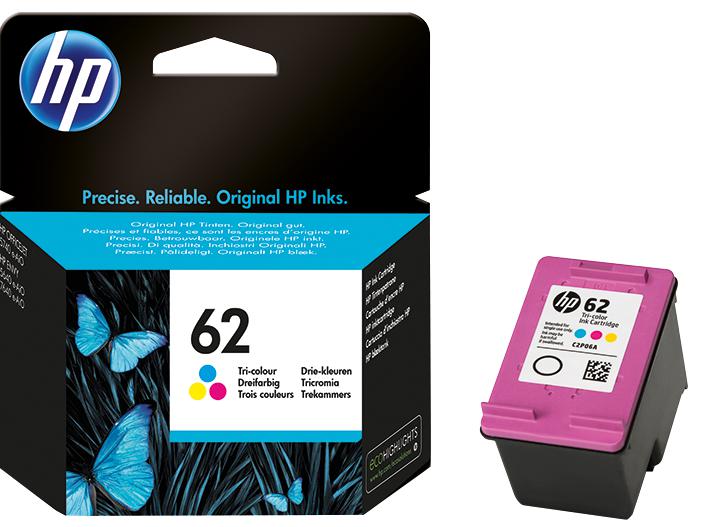 Hewlett Packard C2P06Ae Ink Cart, C2P06Ae, No.62, Colour, Hp