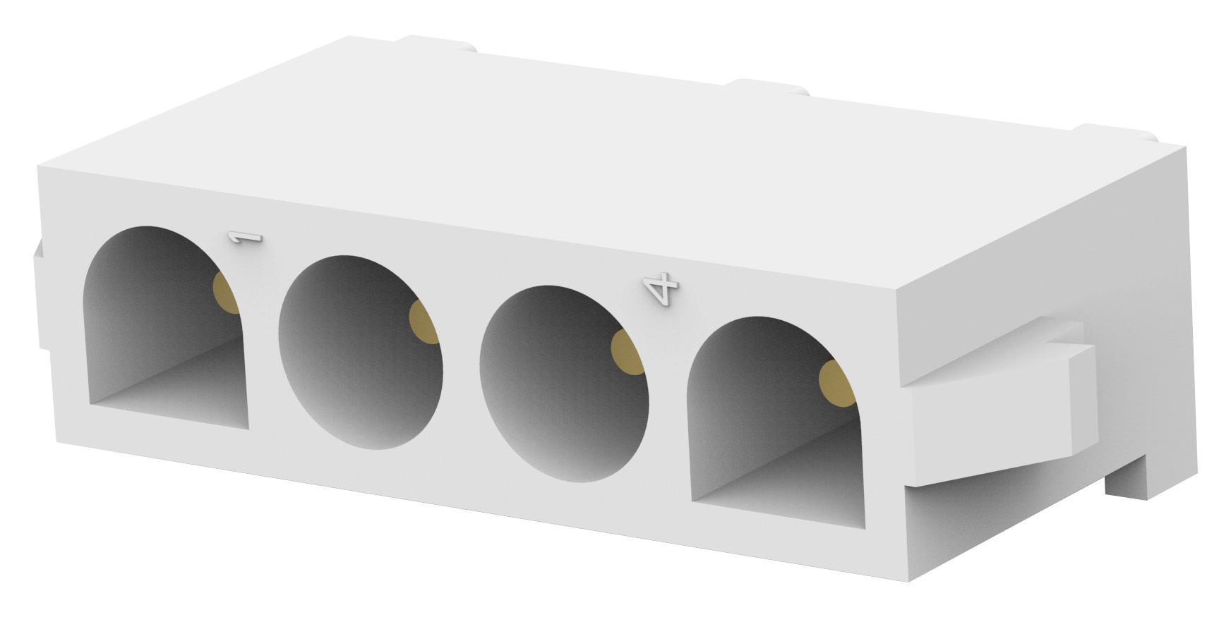 Amp Connectors / Te Connectivity 350792-3 Rectangular Pwr Connector, Plug, 4Pos