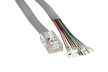Amphenol Cables on Demand Mp-5Frj45Slps-007 Enet Cable, Rj45 Plug-Spade Lug, 7Ft