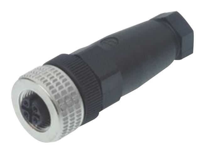 Hirschmann Elka 4012 Pg 7 Black* Sensor Connector, M12, Rcpt, 4Pos, Cable