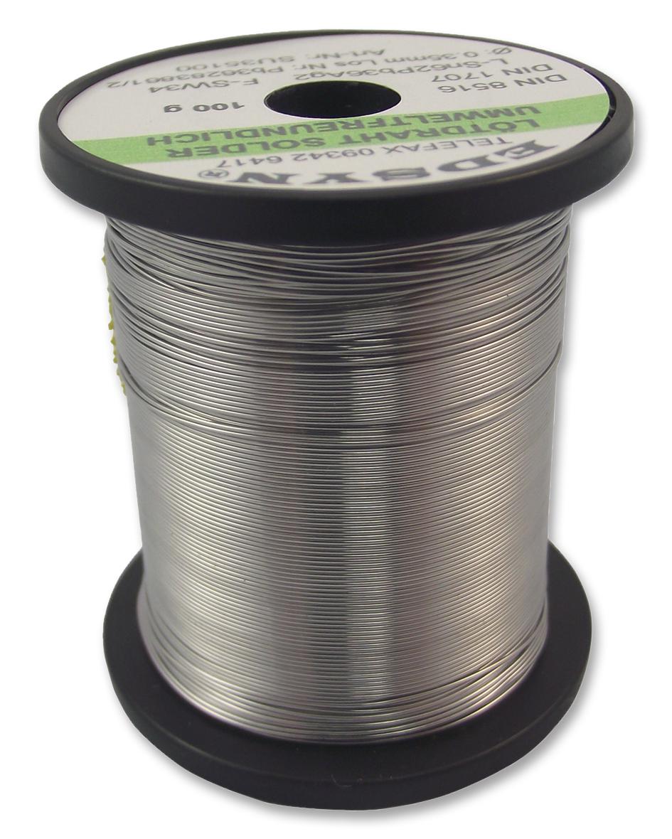 Edsyn Su35100 Solder Wire, 62/36/2, 183 Deg, 100G