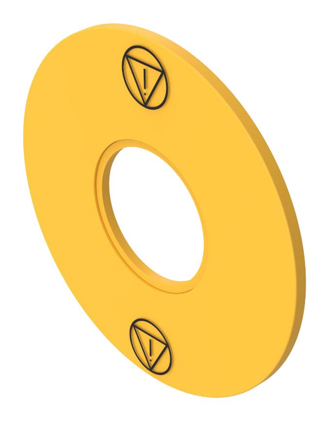 EAO 704.963.4 Legend Plate, Yellow, Plastic, 90mm Dia