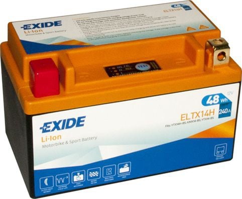 EXIDE ELTX14H Lithium-ion Motorcycle Battery Size