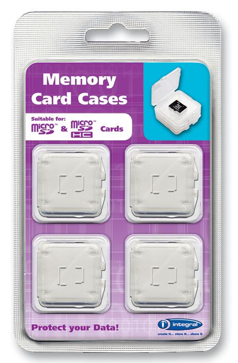 Integral Inmsdquadbox Case, Micro Sd Card, X4, Pk4