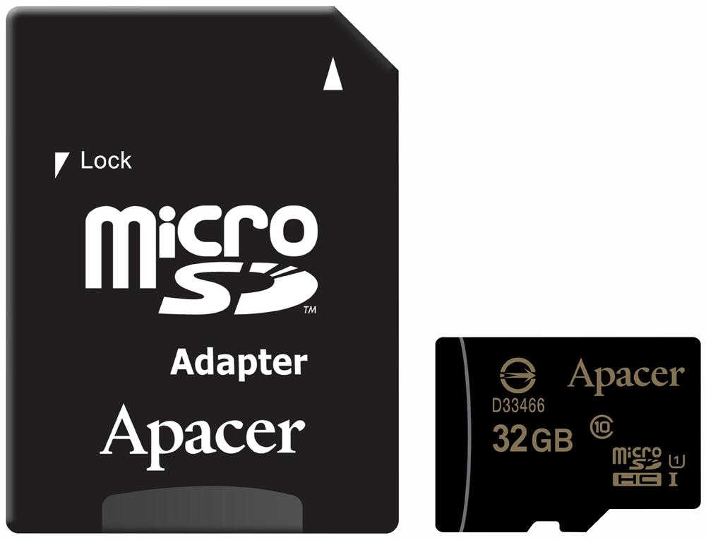 Apacer Ap32Gmcsh10U1-R Microsdhc Uhs-I C10 32Gb W/ Adapter