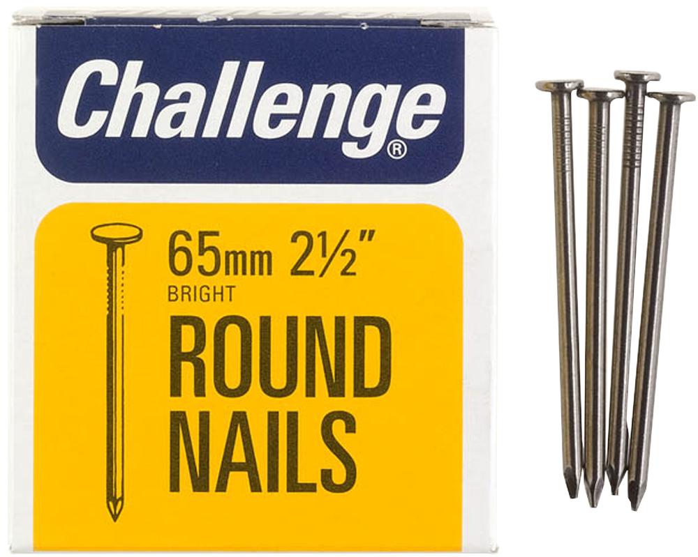 Challenge 12008 Round Nails Bright, 65mm (225G)