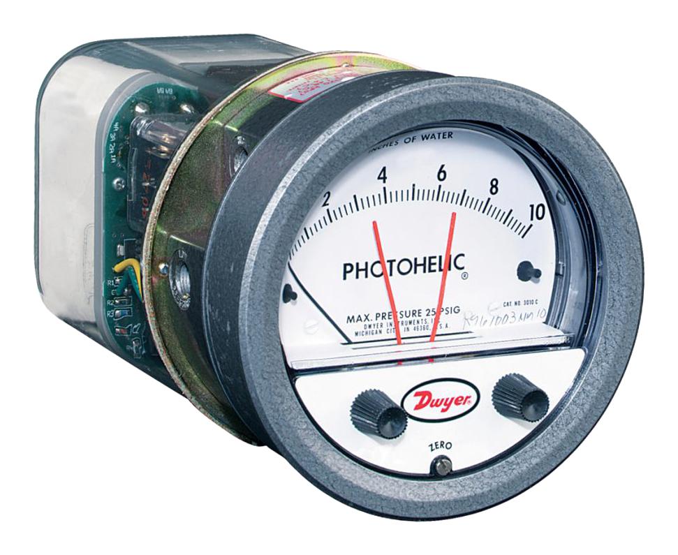 Dwyer A3000-250Pa Pressure Switch/gauge, 250Pa, 1/8