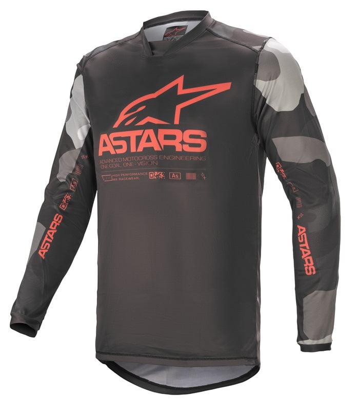 Alpinestars Racer Tactical Gray Camo Red Fluo Size S