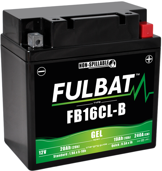 Fulbat FB16CL-B Gel Motorcycle Battery Size