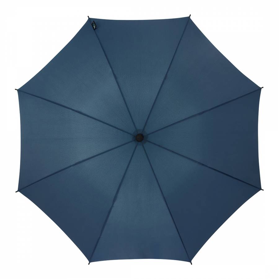 Blue Wind Resistant Straight Travel Umbrella