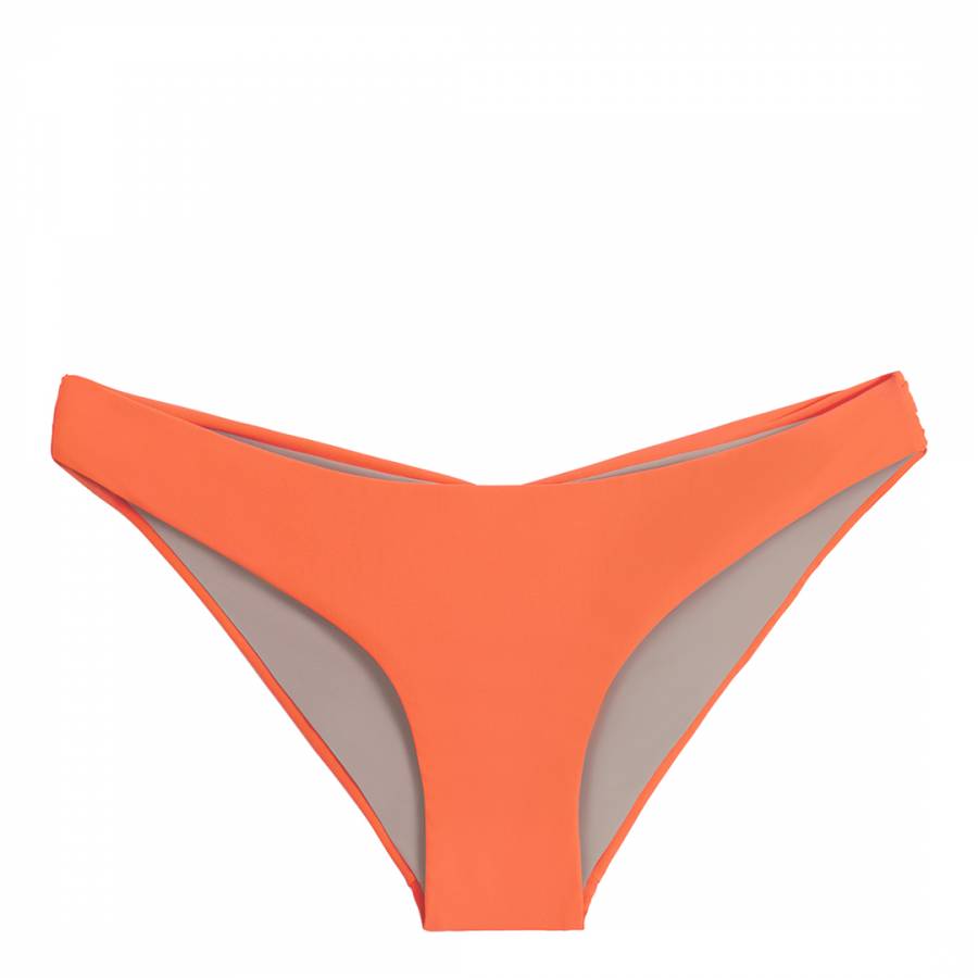 Orange Omni Ruched Full Bikini Bottom