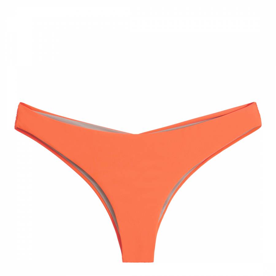 Orange Omni Ruched Teeny Bikini Bottom