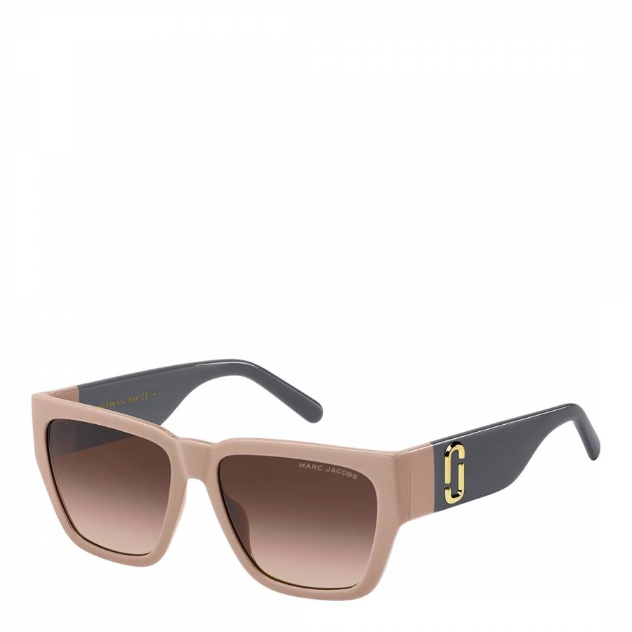 Brown Shaded Rectangular Sunglasses