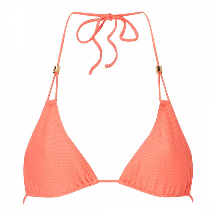 Coral Double String Bikini Top