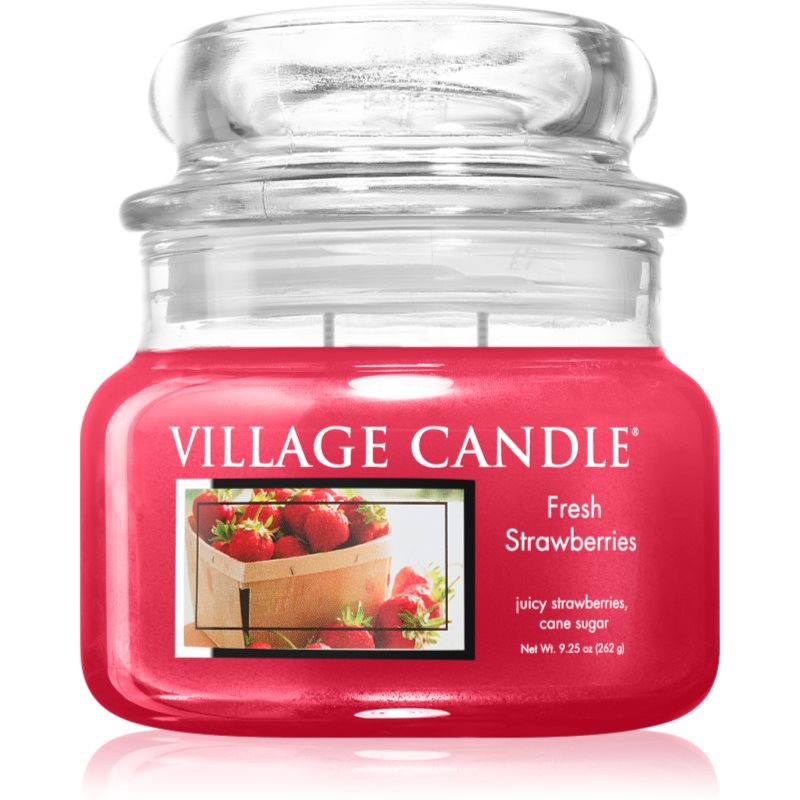 Village Candle Fresh Strawberries scented candle 262 g