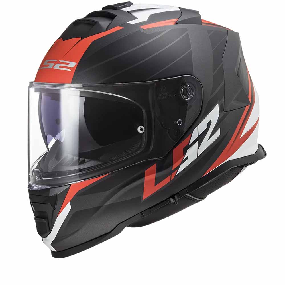 LS2 FF800 Storm II Nerve Matt Black Red Full Face Helmet Size 2XL