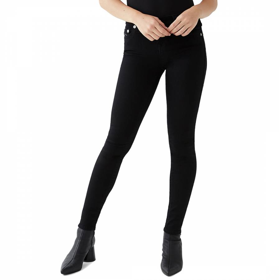 Black Halle High Waisted Skinny Stretch Jeans