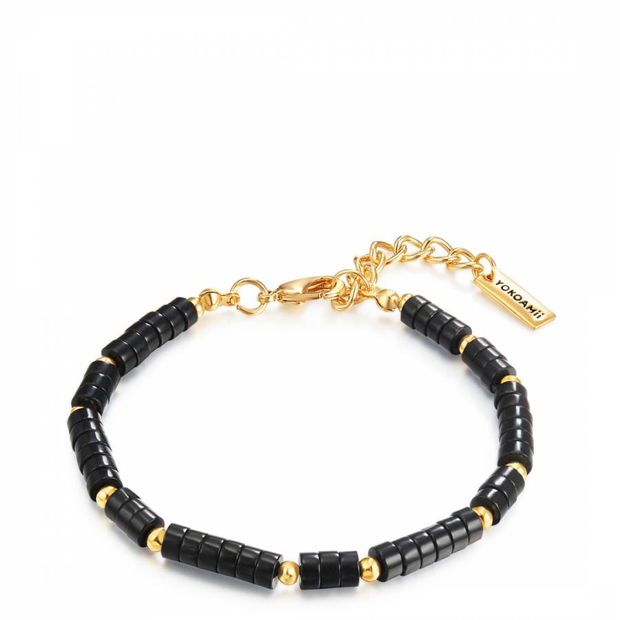 Yellow Gold Black Necklace