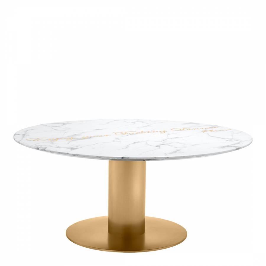 The Enjoy Dining Table White & Gold