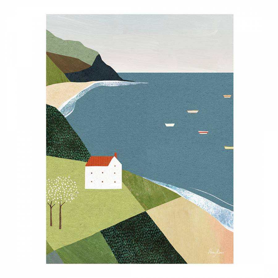 house on the cliff 30 x 40 cm