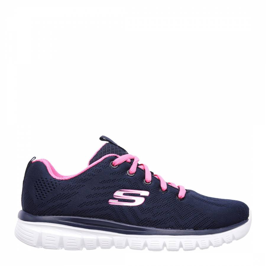 Navy & Pink Graceful Get Connected Lightweight Sneakers