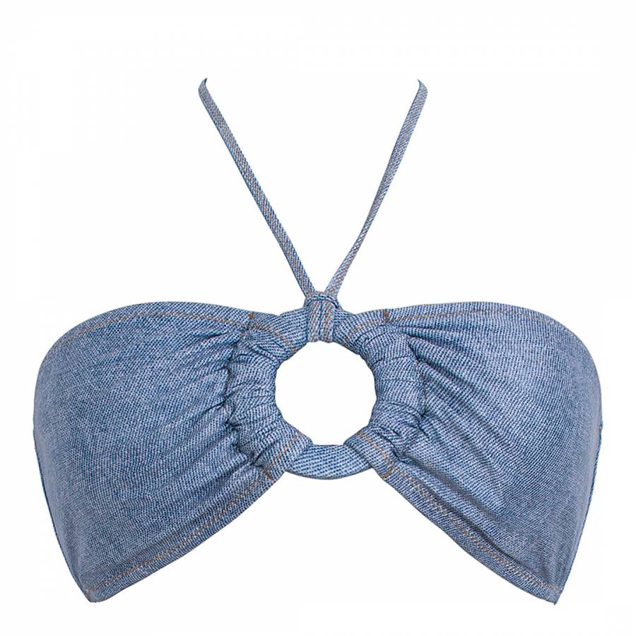 Blue Rosie Bandeau Bikini Top