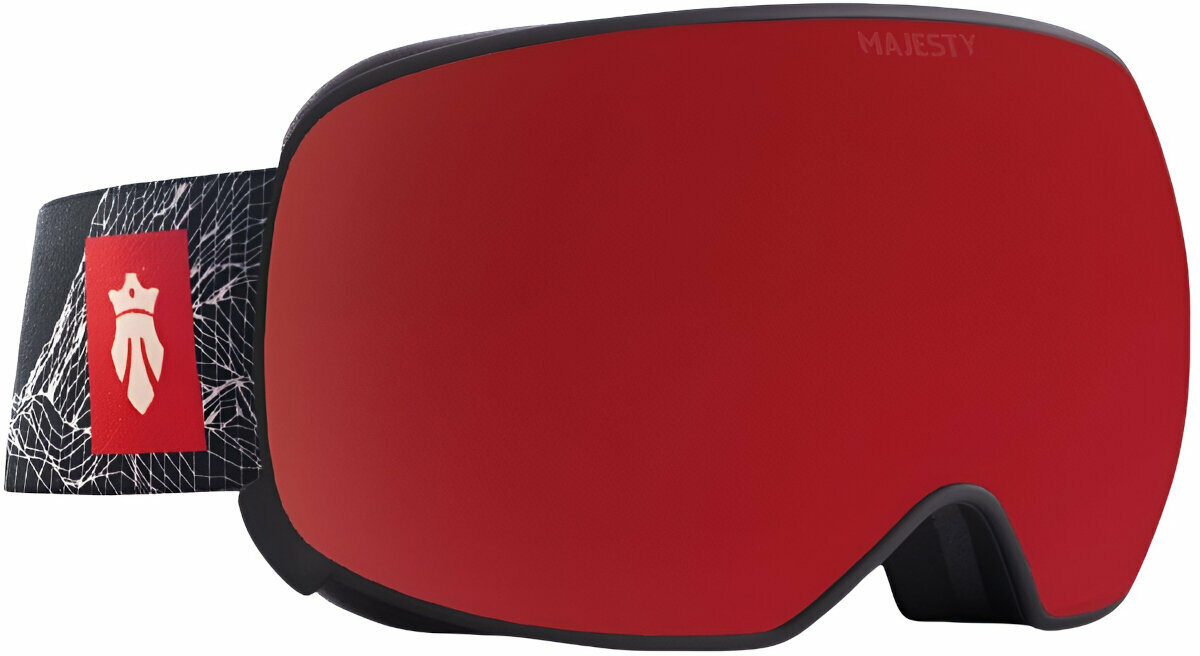 Majesty The Force Spherical Magnetic Black/Xenon HD Red Garnet + Xenon HD Rose Revo Ski Goggles