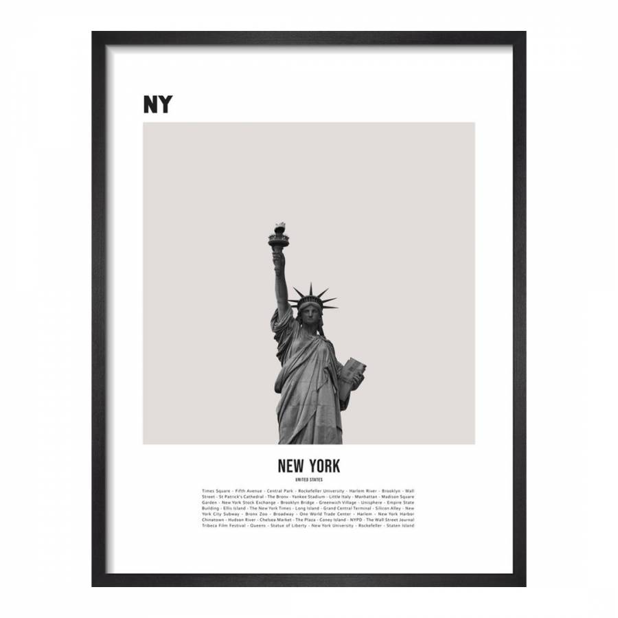 New York I 28x36cm Framed Print