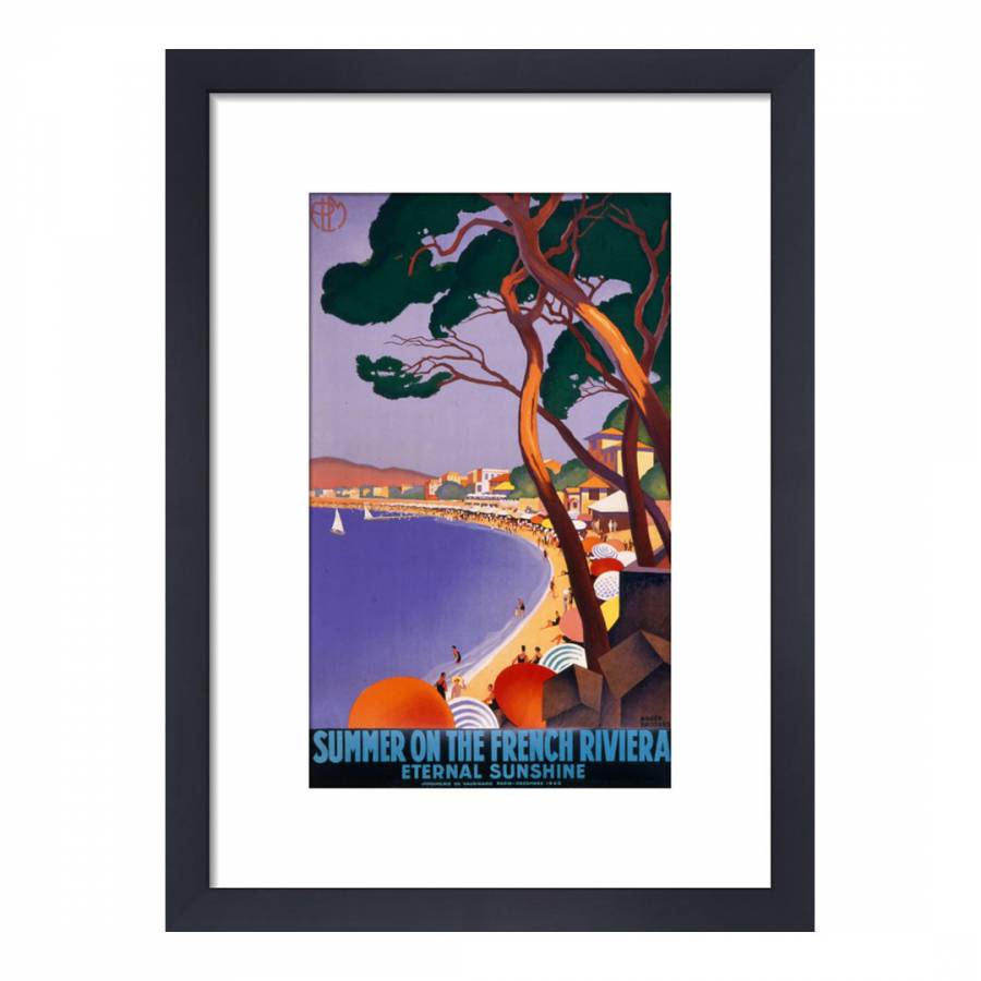 Summer on the French Riviera 1930 Framed Print