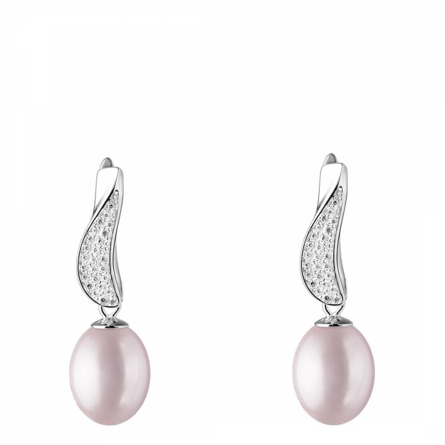 Lavender Pearl Cubic Zirconia Earrings