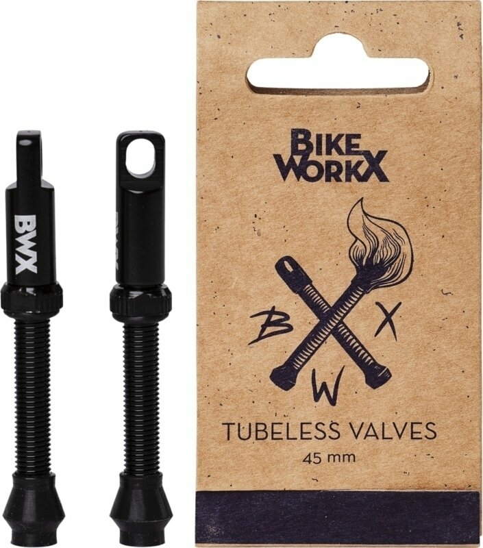 BikeWorkX BWX Tubeless Valves 15.0 Black 45.0 Valve