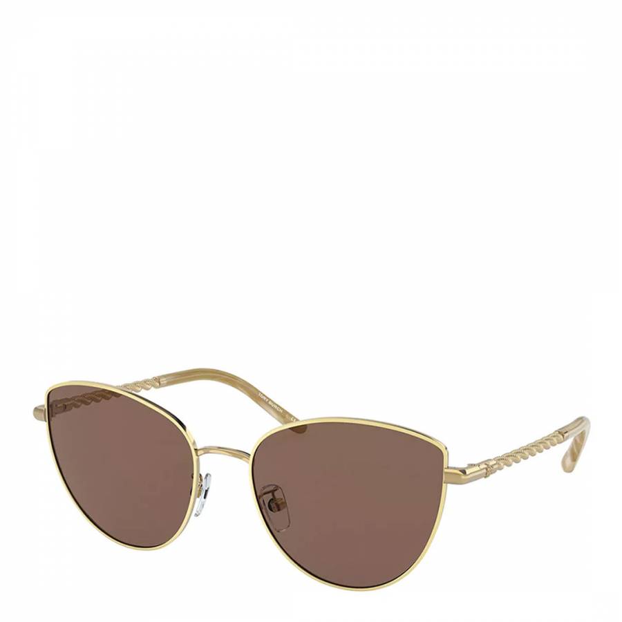 Women's Gold Tory Burch Sunglasses 56mm