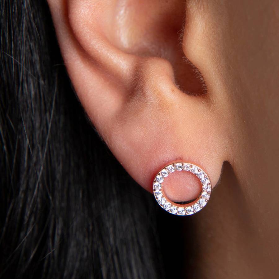 Rose Gold Diamond Earring