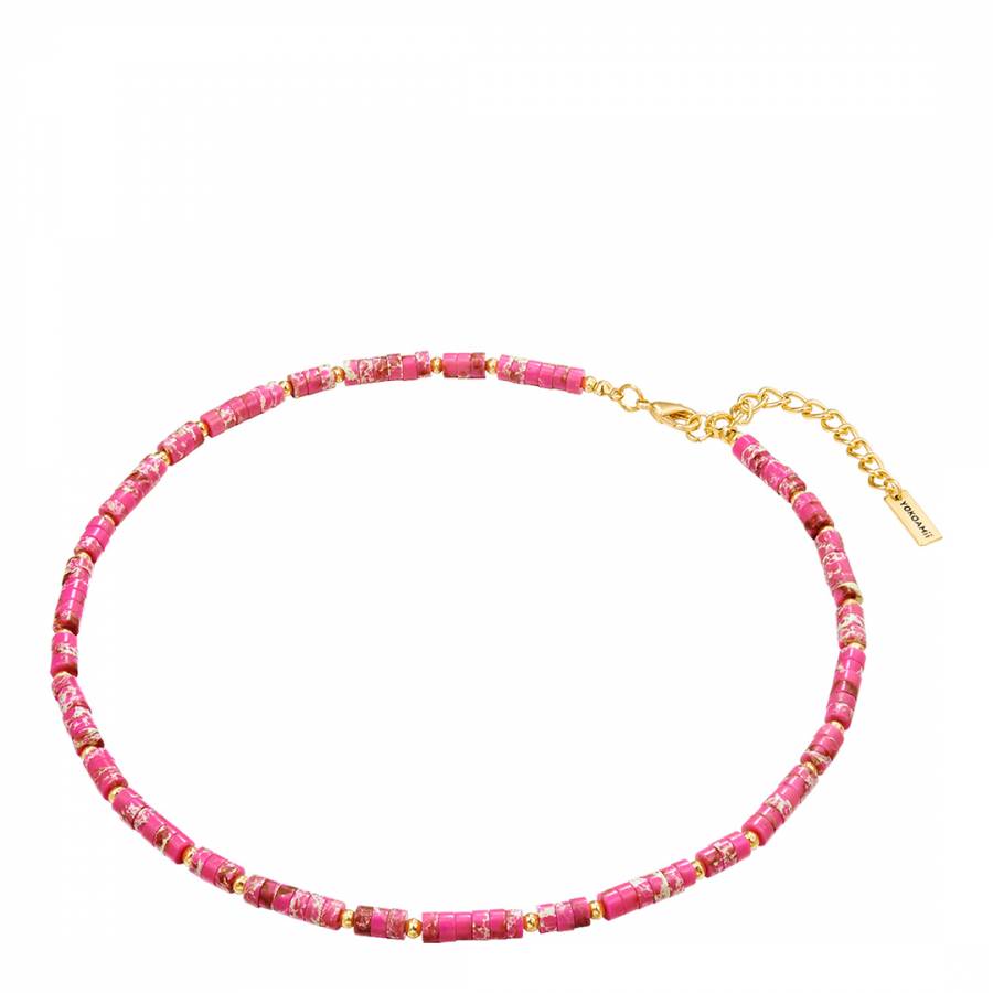 Yellow Gold Pink Necklace