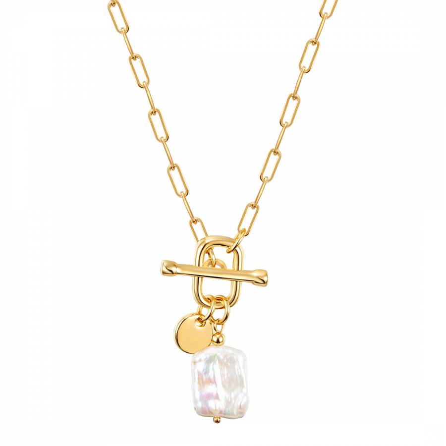 Necklace With Pendant Yellow Gold Freshwater Pearl