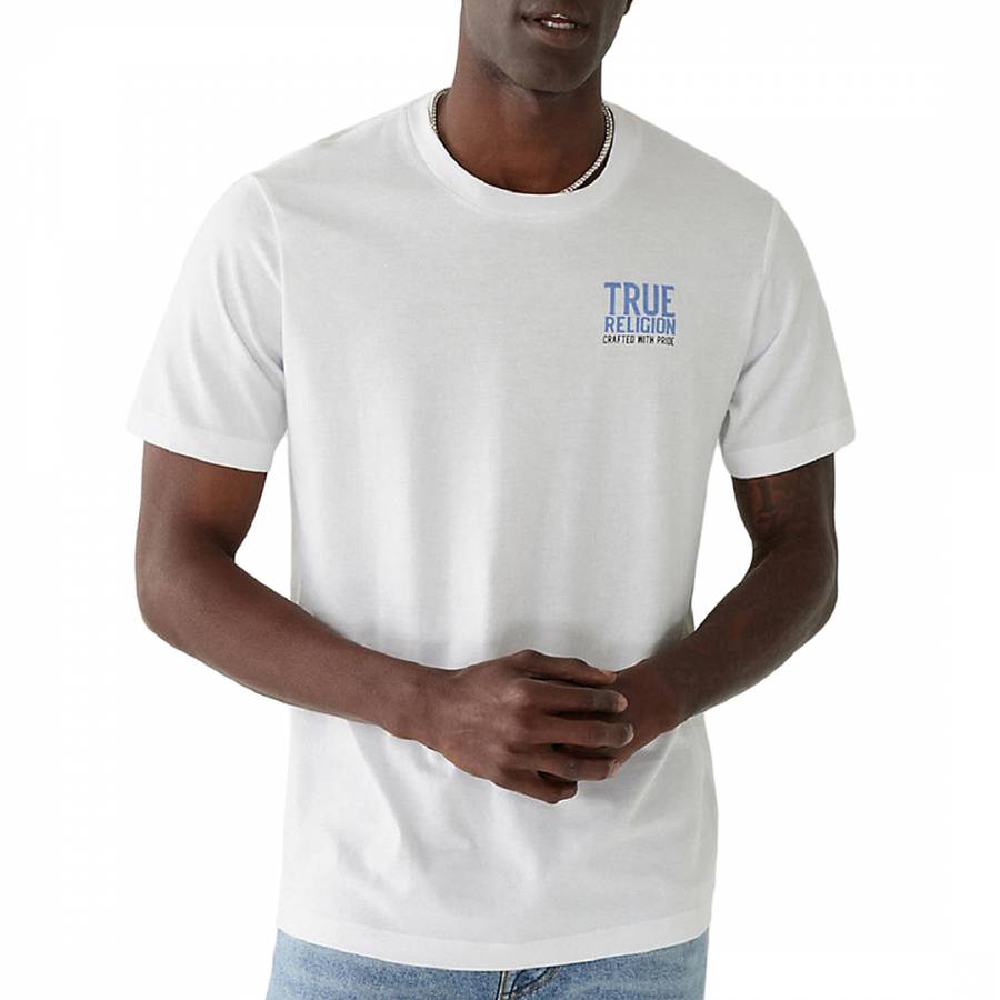 White Back Multi Logo Cotton T-Shirt