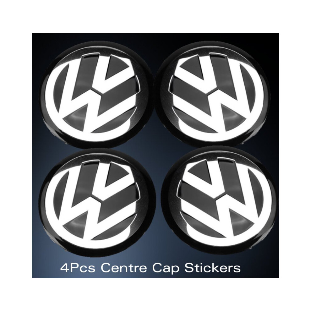 90Mm Wheels Centre Cap Emblem Logo Sticker For Vw Golf Passat Cc Polo Scirocco