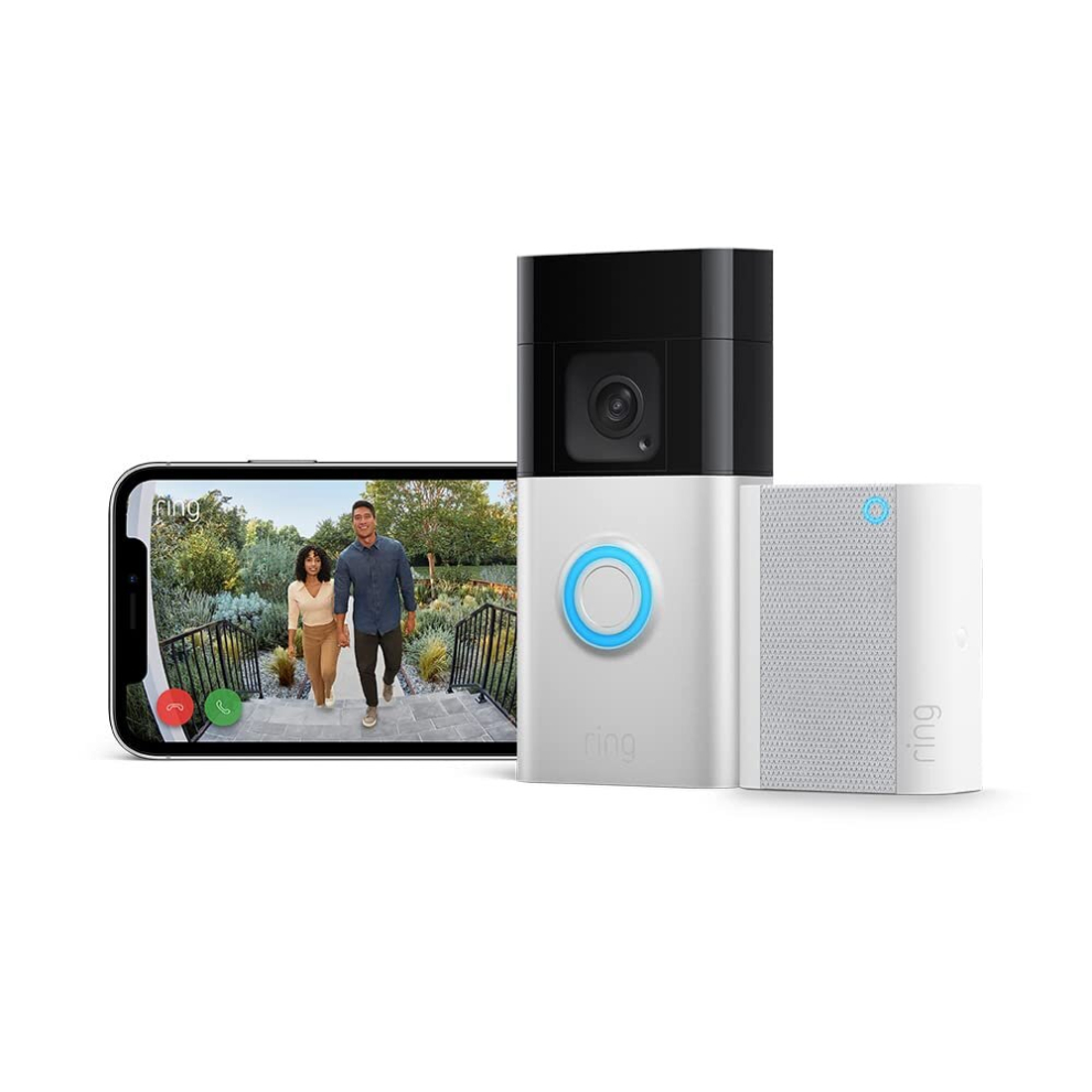 Ring Battery Video Doorbell Plus + Chime,  Head-To-Toe , Night Vision