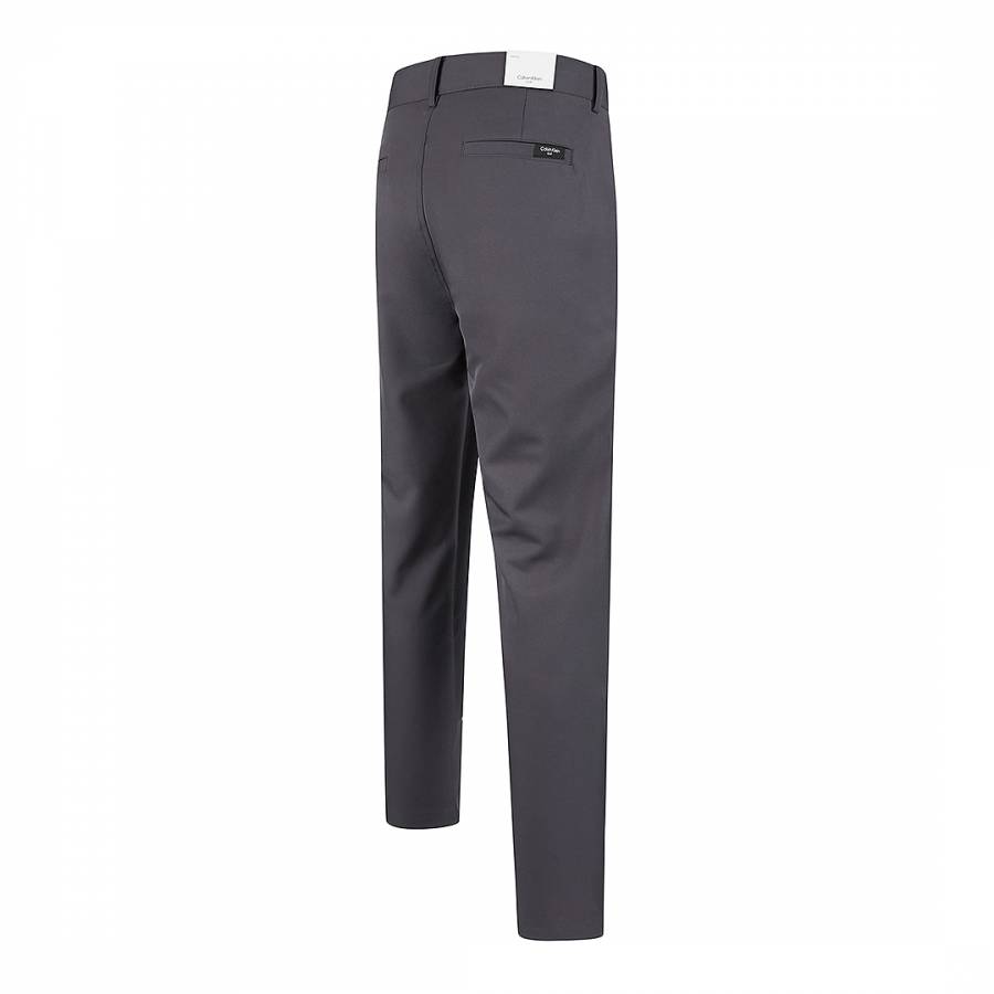 Charcoal Calvin Klein Tapered Fit Stretch Trousers
