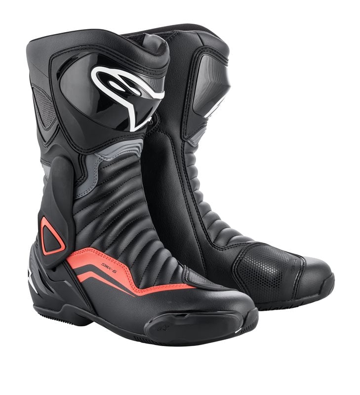 Alpinestars SMX-6 V2 Black Gray Red Fluo Size 40