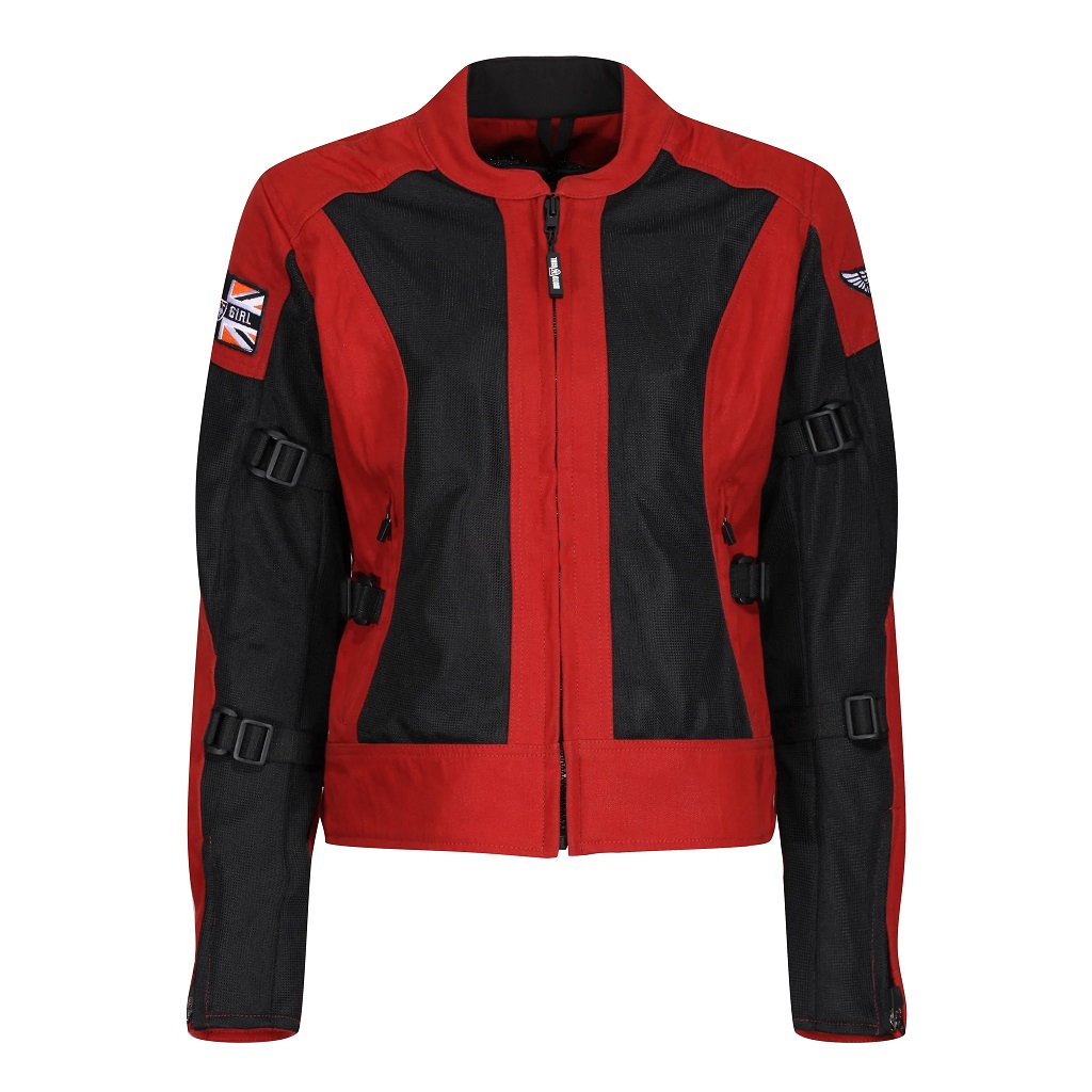 Motogirl Jodie Mesh Jacket Red Black Size S