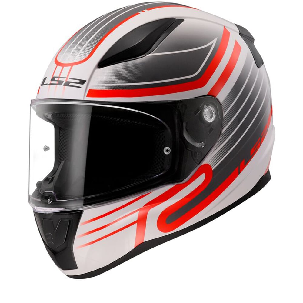 LS2 FF353 Rapid II Circuit White Red 06 Full Face Helmet Size 2XL