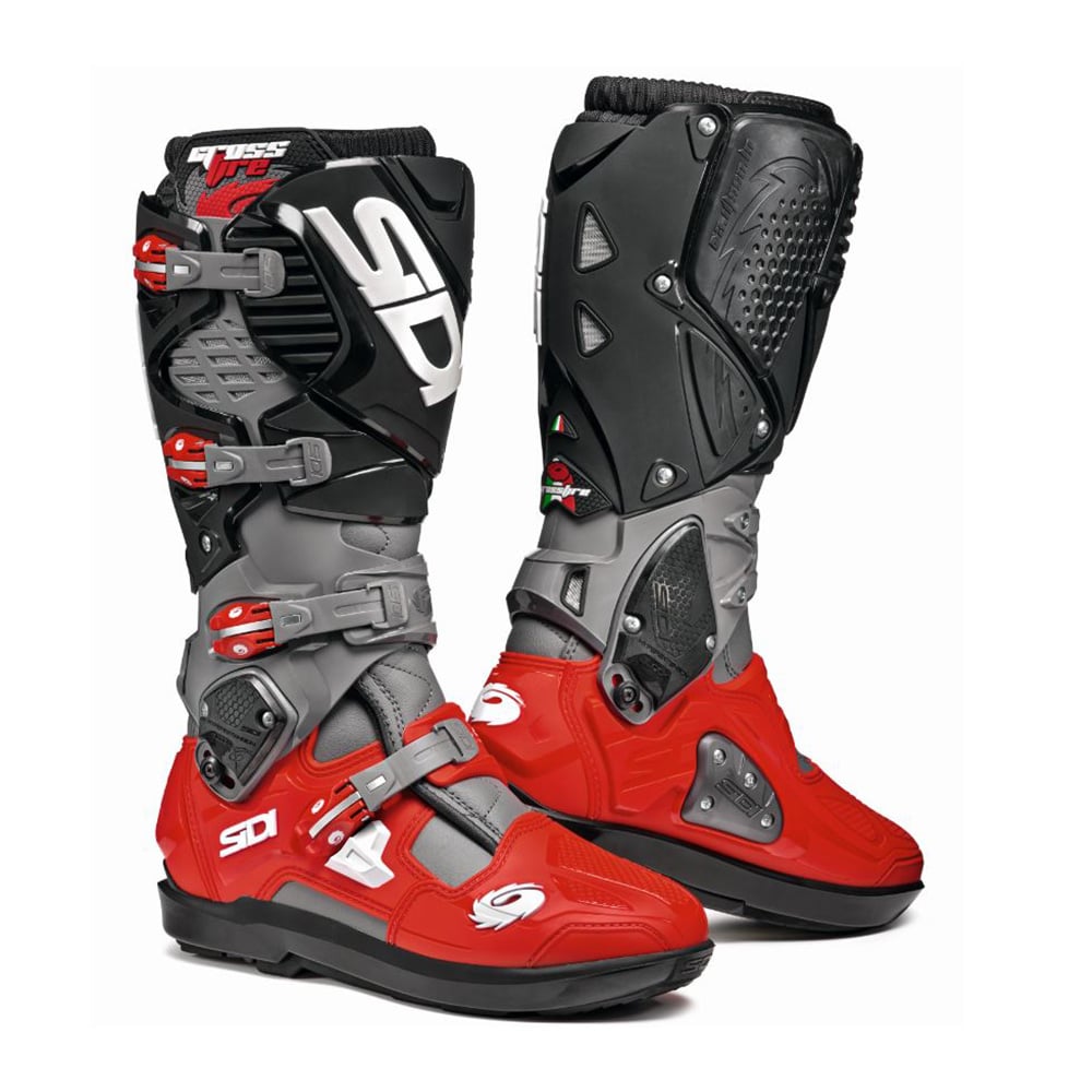 Sidi Crossfire 3 SRS MX Boots Grey Red Black Size 40