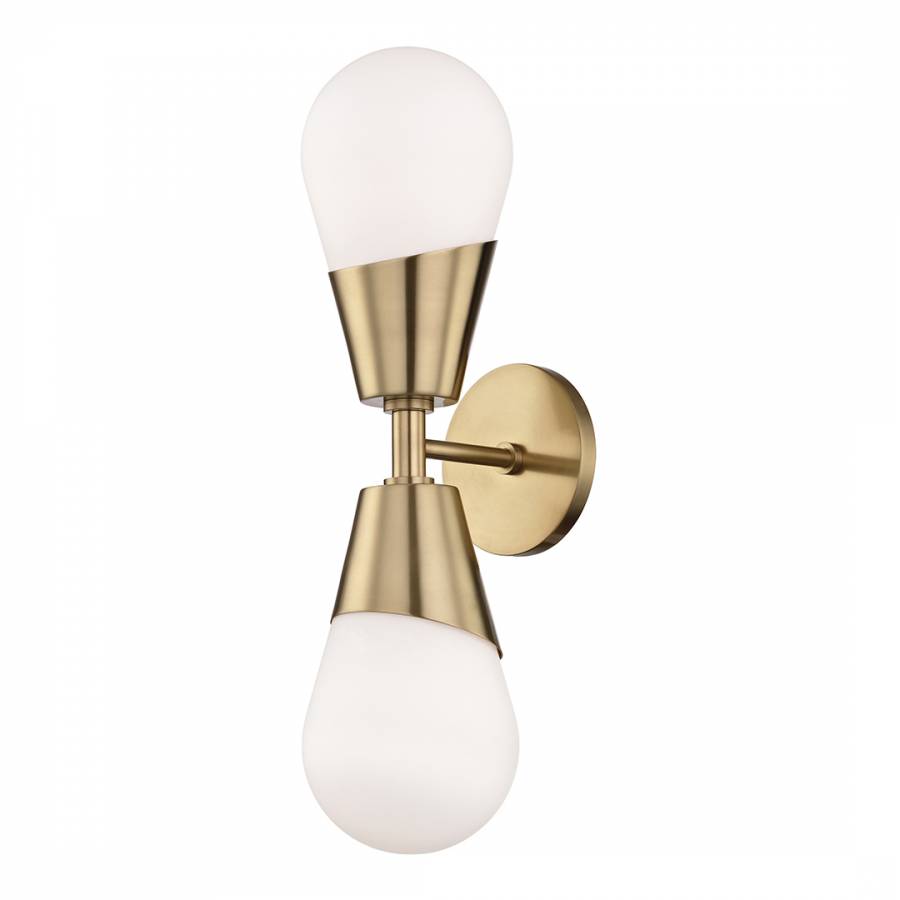 Cora 2 Light Wall Sconce Gold