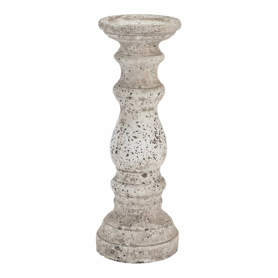 Small Stone Ceramic Column Candle Holder